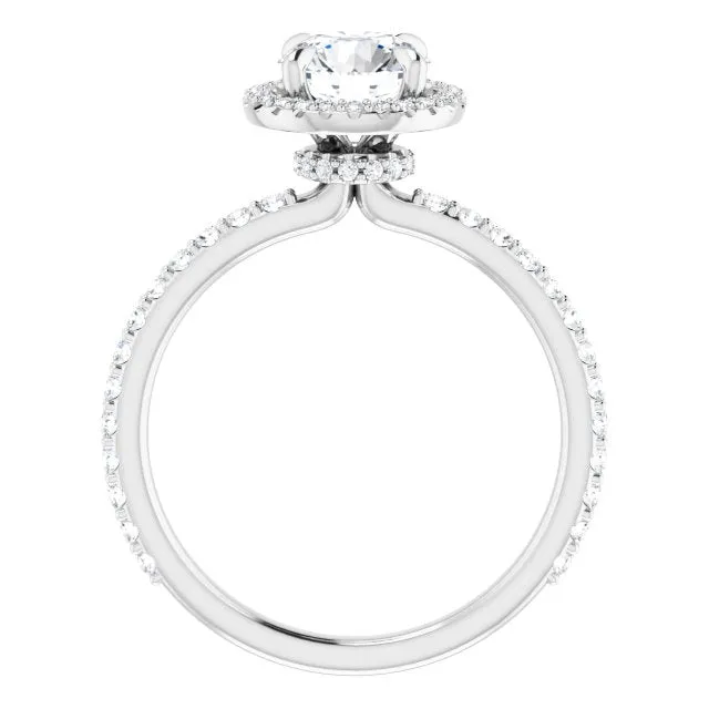 Round Diamond Halo Engagement Ring