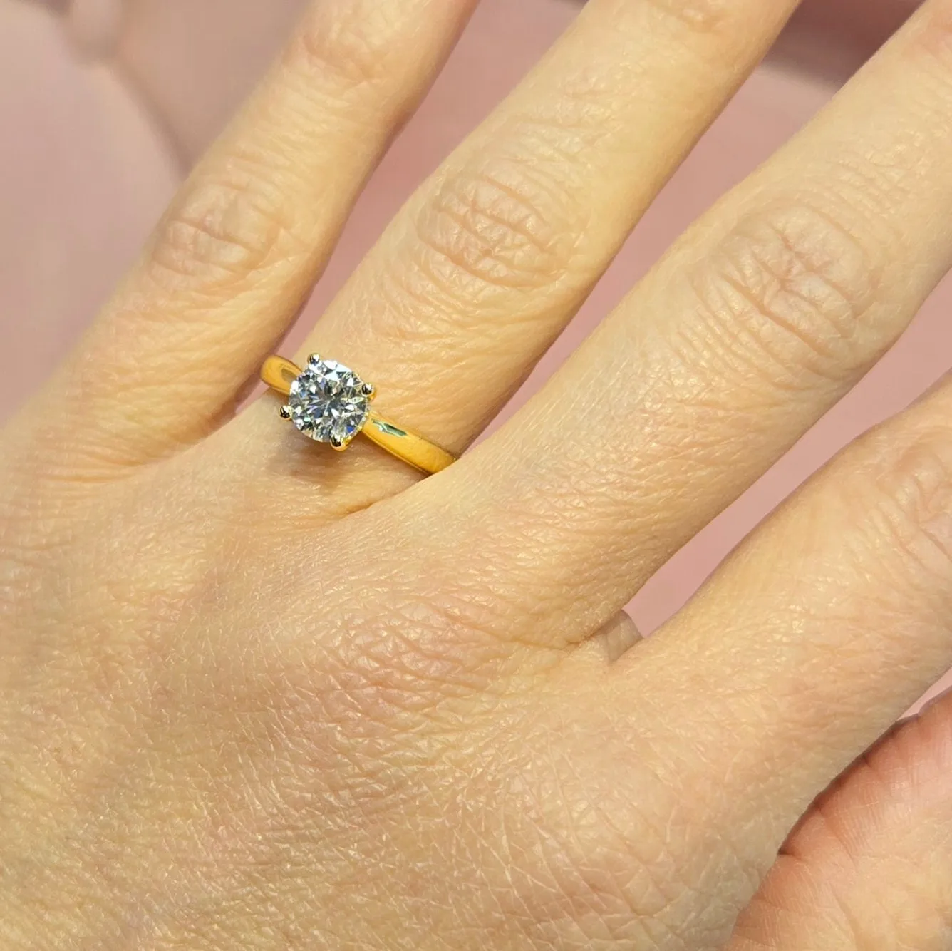 Round Main and side design 1.18CT Moissanite Engagement Sterling 925 Ring -M100129