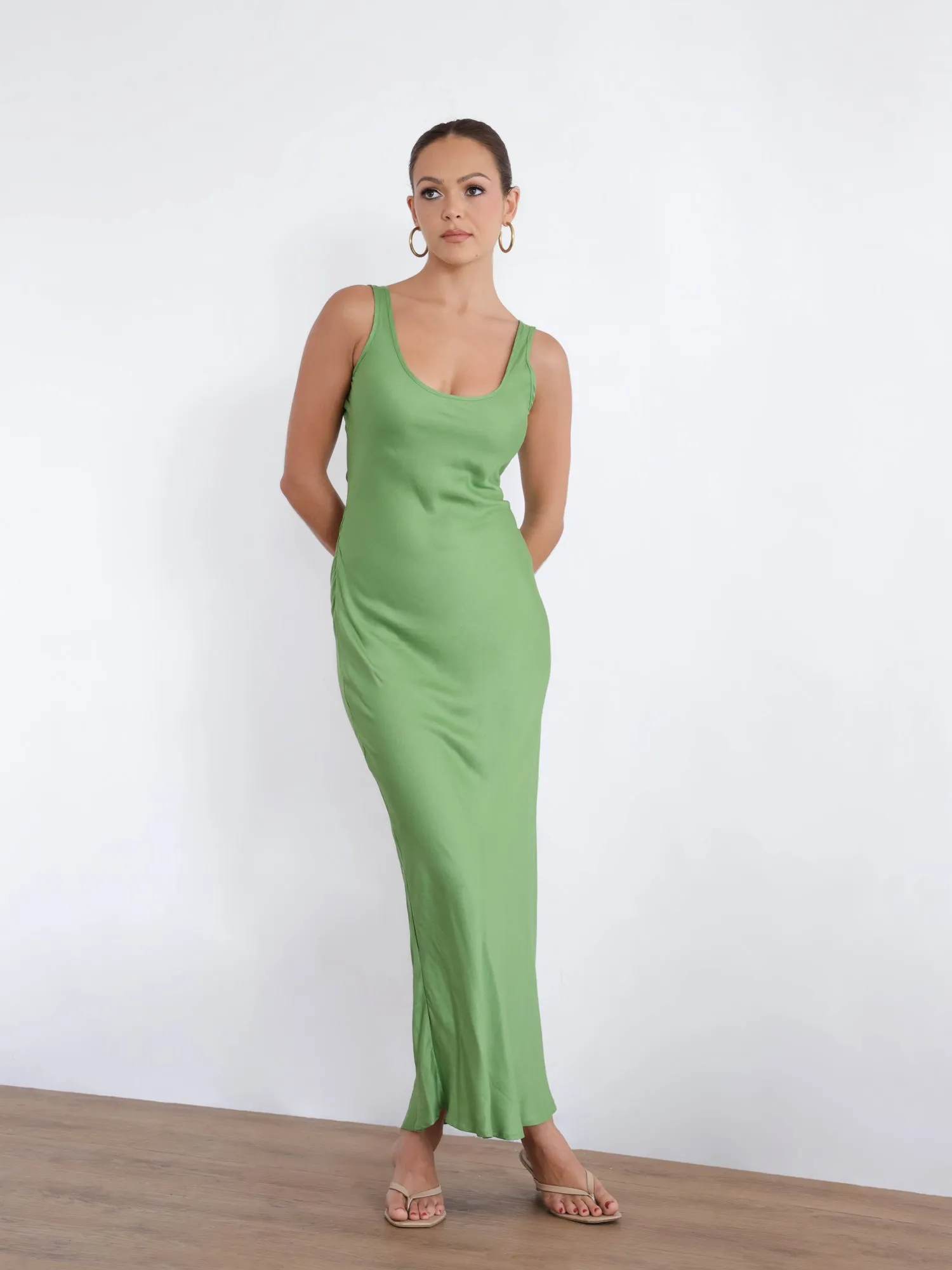 Round Neck Biased Dress