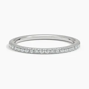Round Pave Natural Diamond Eternity Band (3/4 way around)