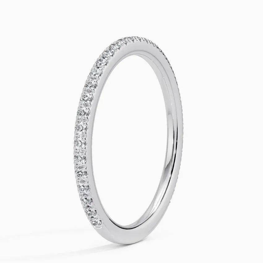 Round Pave Natural Diamond Eternity Band (3/4 way around)