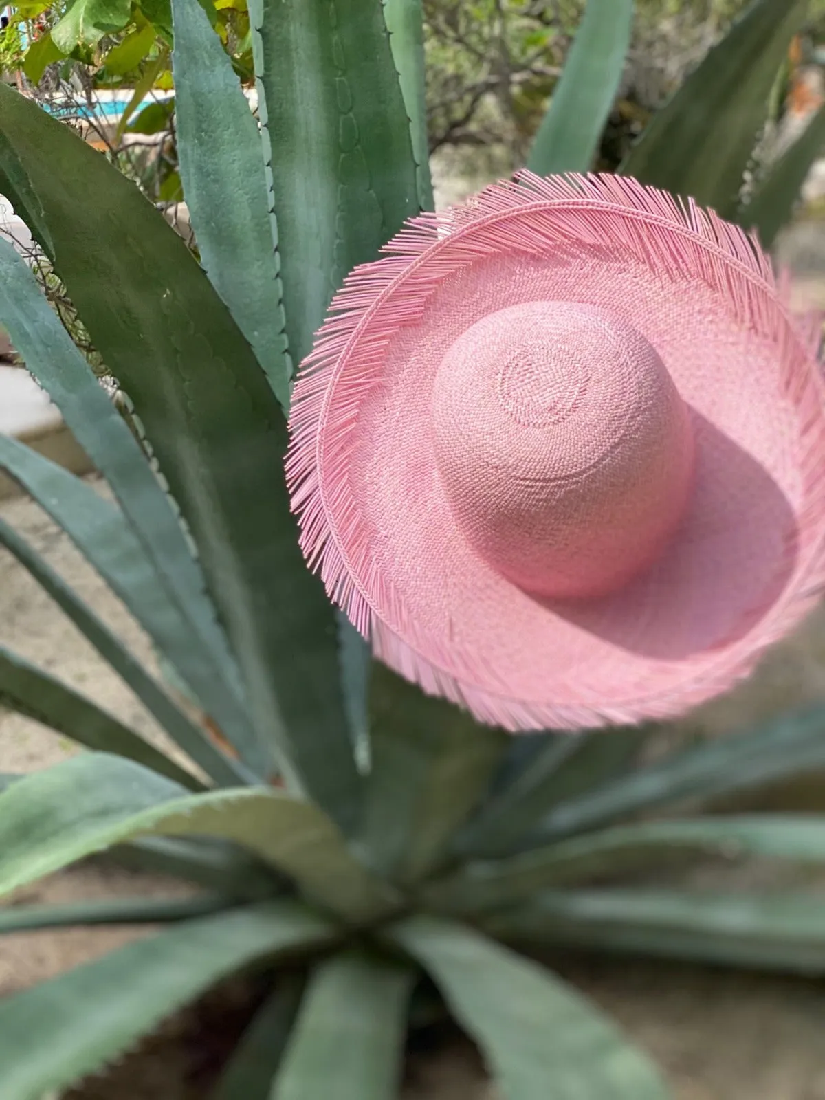 Round Top Fringe Palm Hat