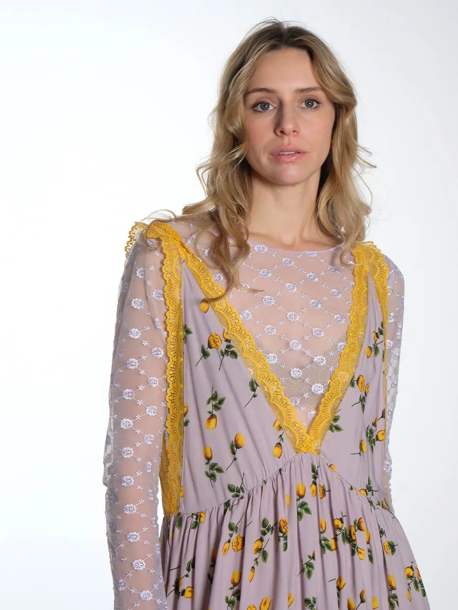 Sammy Mesh Blouse - Lavender