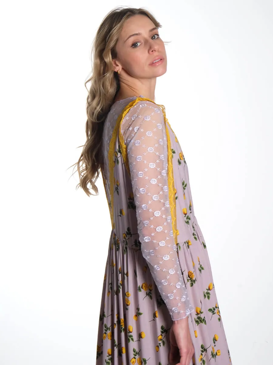 Sammy Mesh Blouse - Lavender
