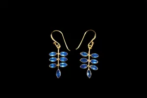 Sapphire Gold Earrings