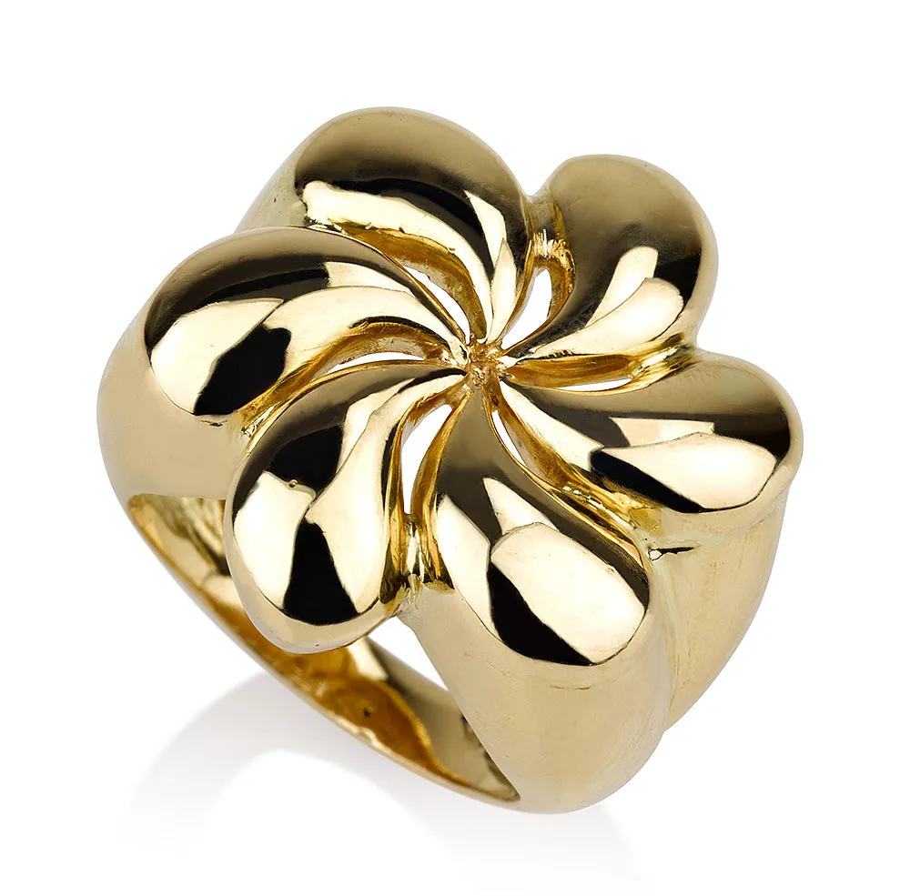 Sculptured flower ring