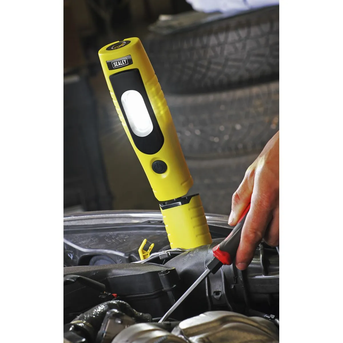 Sealey 360° Rechargeable Inspection Lamp 7 SMD   3W LED 350 Lumens