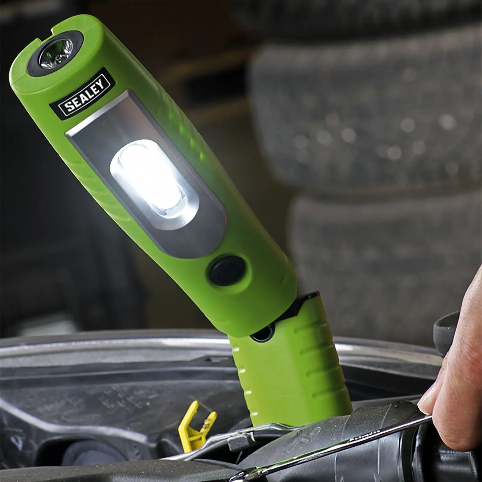 Sealey 360° Rechargeable Inspection Lamp 7 SMD   3W LED 350 Lumens