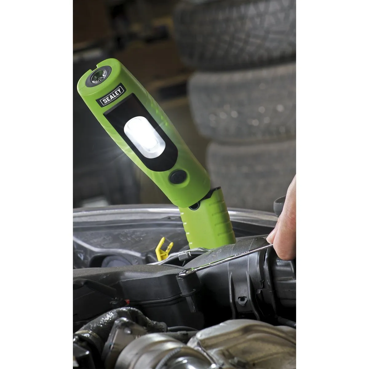 Sealey 360° Rechargeable Inspection Lamp 7 SMD   3W LED 350 Lumens