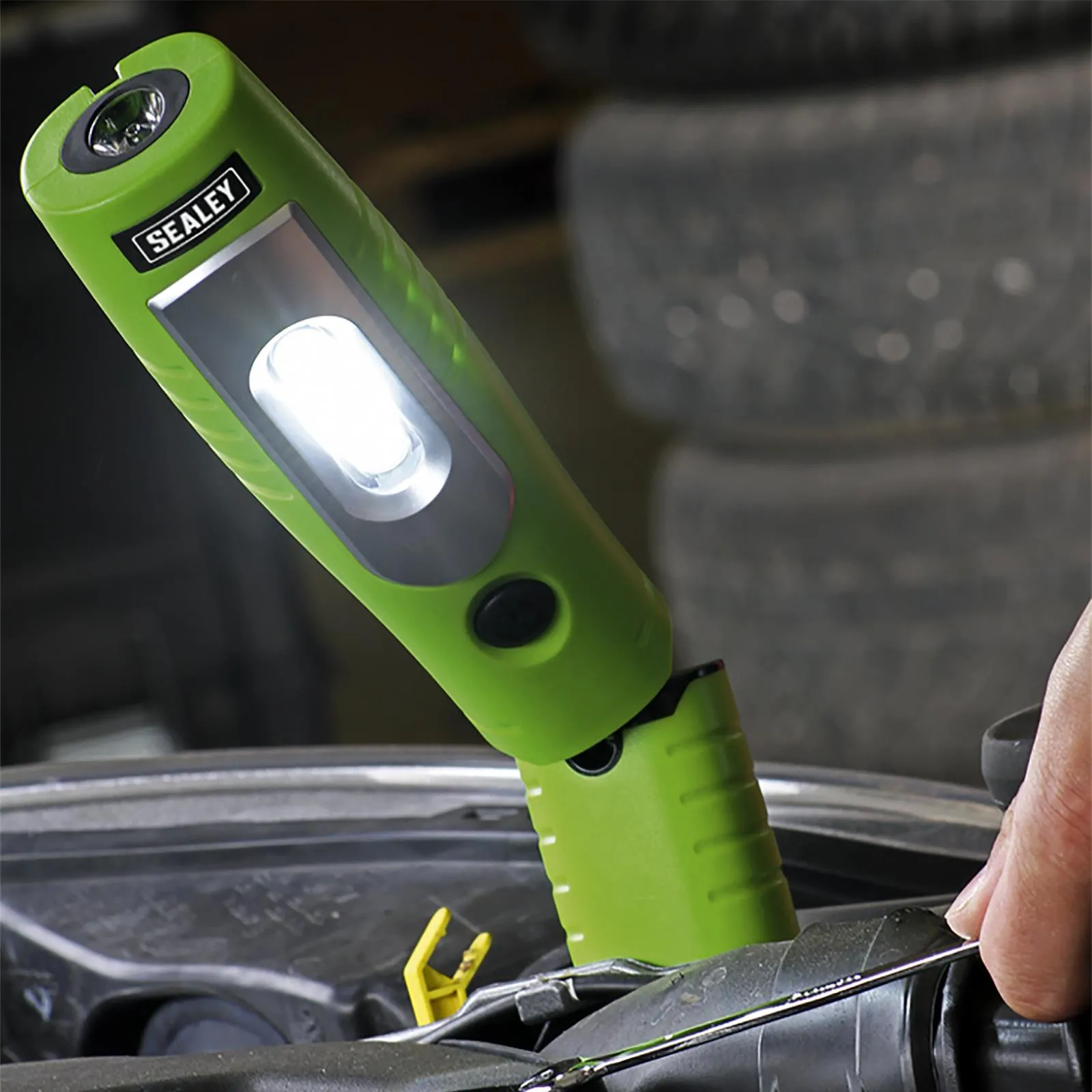 Sealey 360° Rechargeable Inspection Lamp 7 SMD   3W LED 350 Lumens