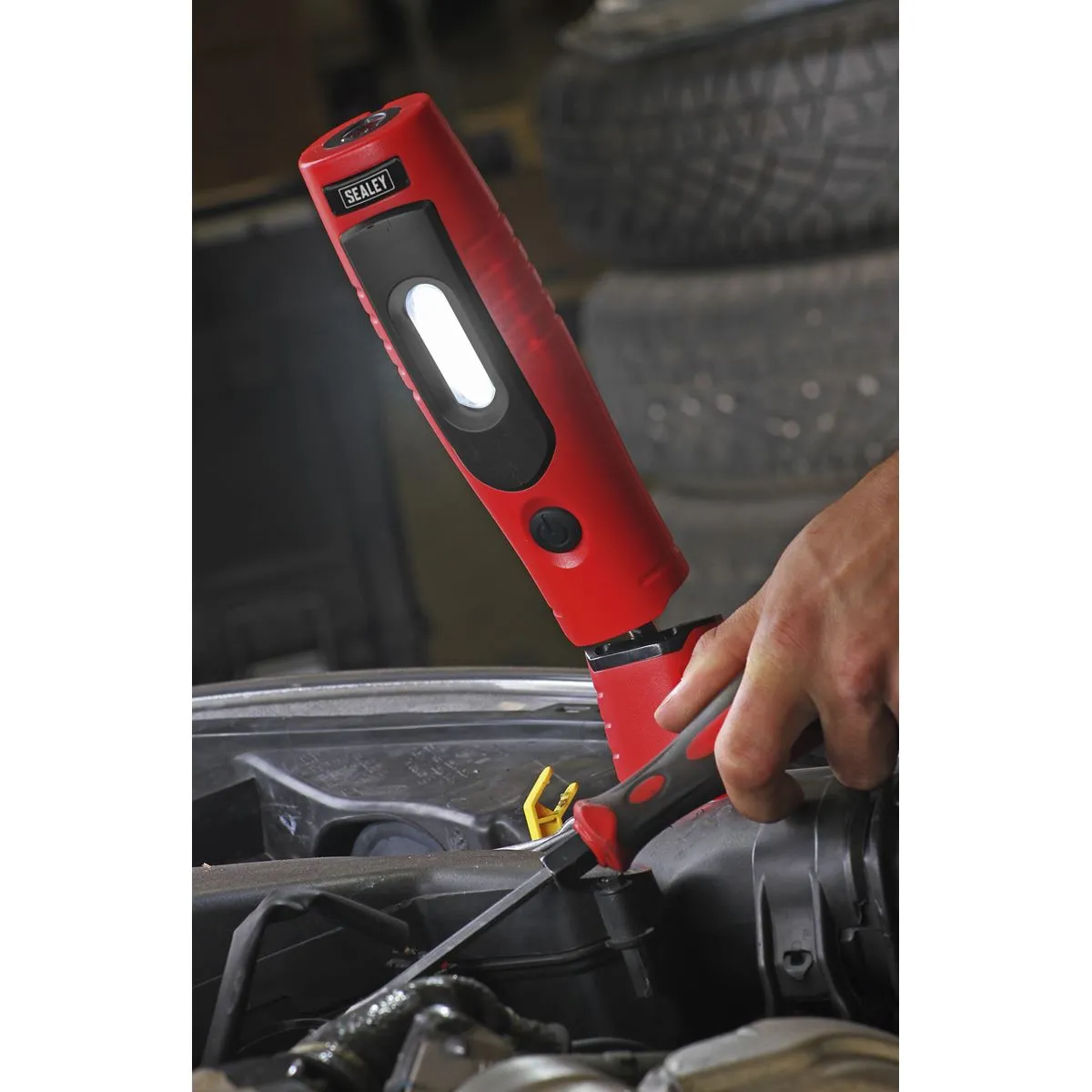Sealey 360° Rechargeable Inspection Lamp 7 SMD   3W LED 350 Lumens