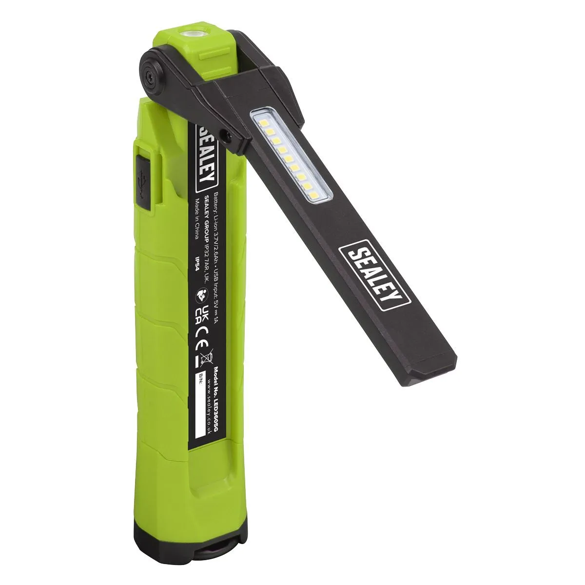 Sealey Rechargeable 360° Inspection Light 10W & 2 x 4W SMD LED Green