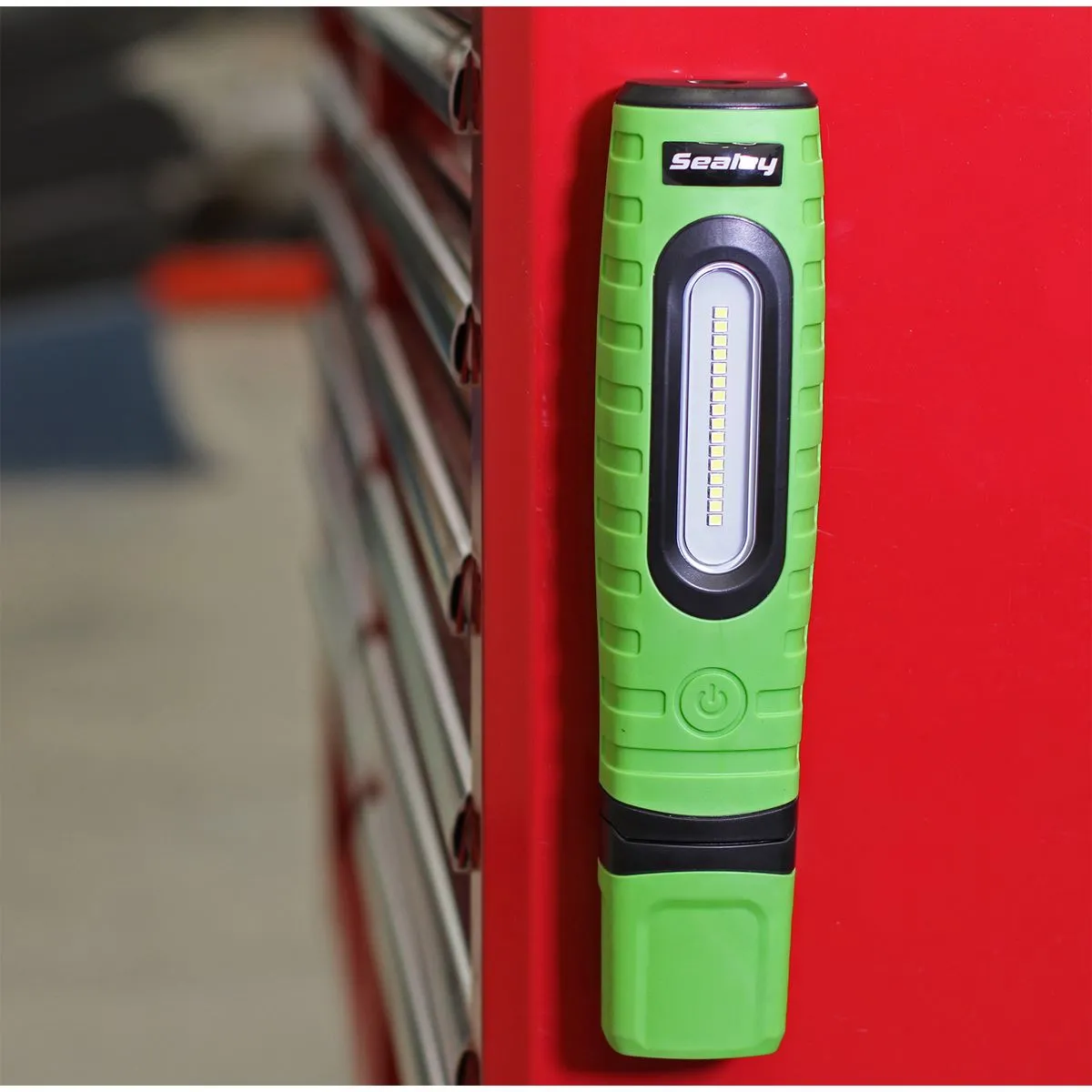 Sealey Rechargeable 360° Inspection Light 10W & 3W SMD LED Green 2 x Lithium-ion