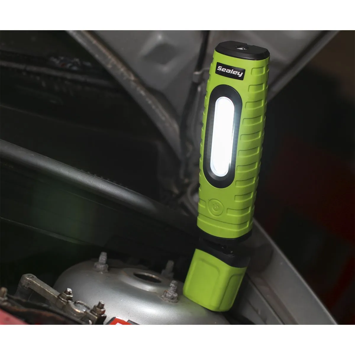 Sealey Rechargeable 360° Inspection Light 10W & 3W SMD LED Green 2 x Lithium-ion