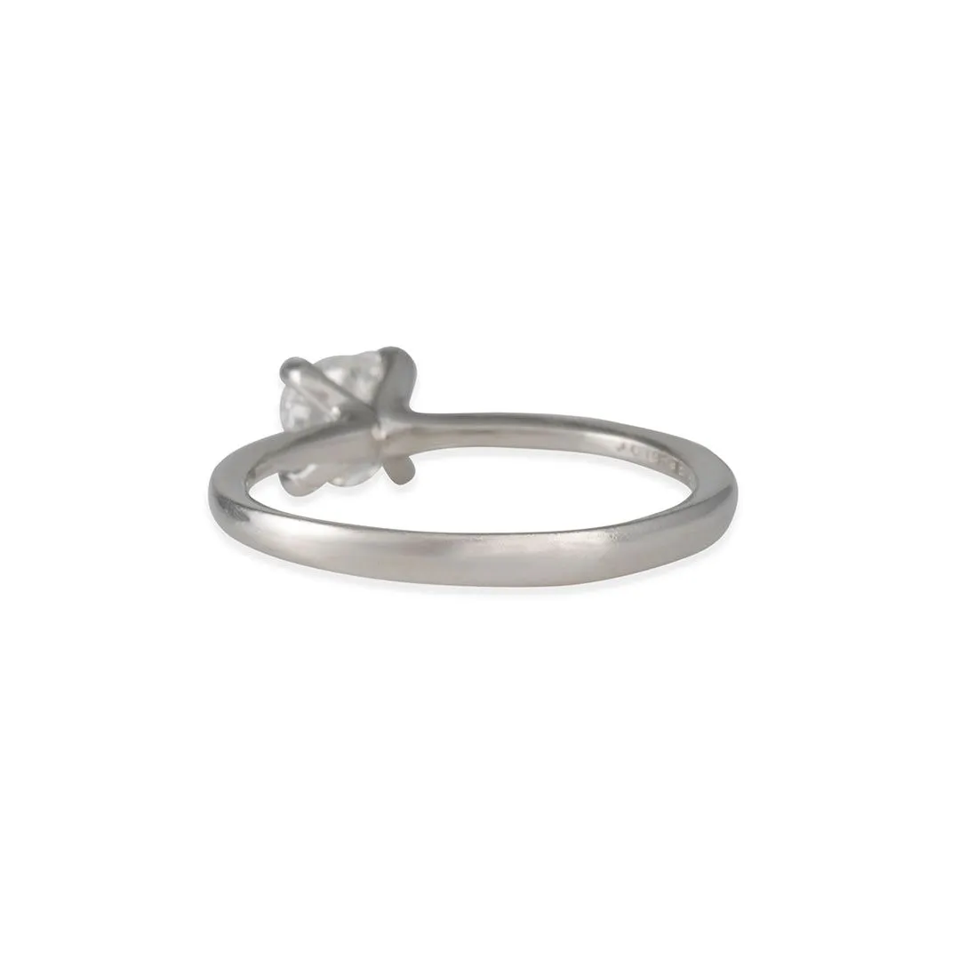 Sholdt Design - Petite Prong Solitaire With Round Diamond in Platinum