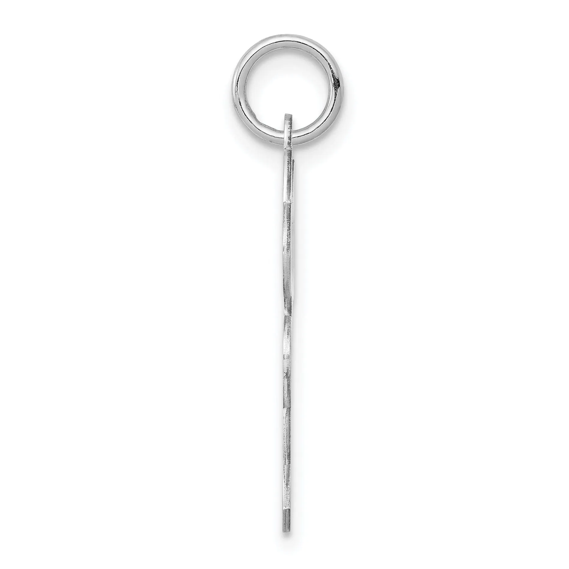 Silver Polished Flat Disc 4-leaf Clover Charm
