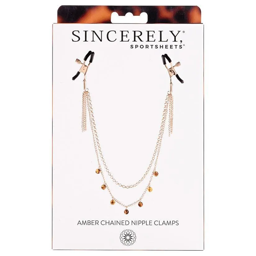 Sincerely Amber Chained Nipple Clamps