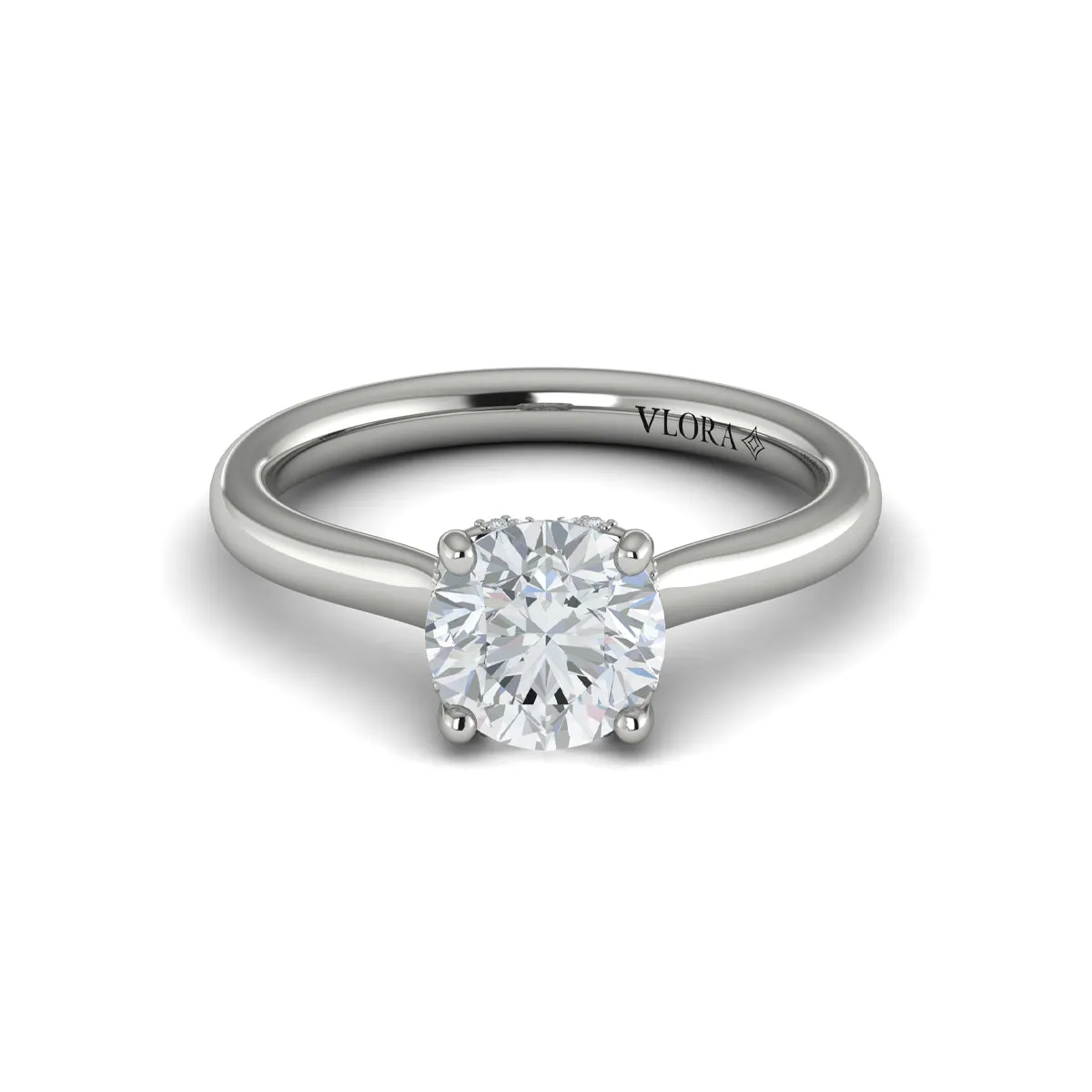Sincerely, Springer's by Vlora 18K White Gold Round Engagement Ring Style Mounting