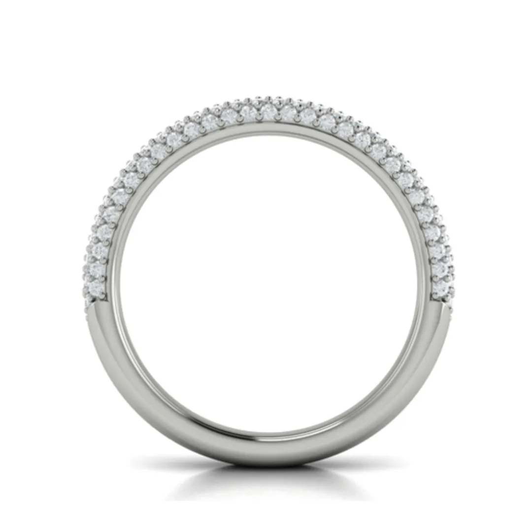 Sincerely, Springer's by Vlora Platinum Pave Round Diamond Band