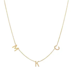 Small Spaced Initial Necklace