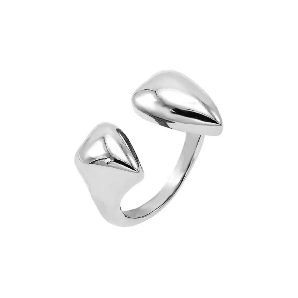 Solid Double Graduated Heart Ring