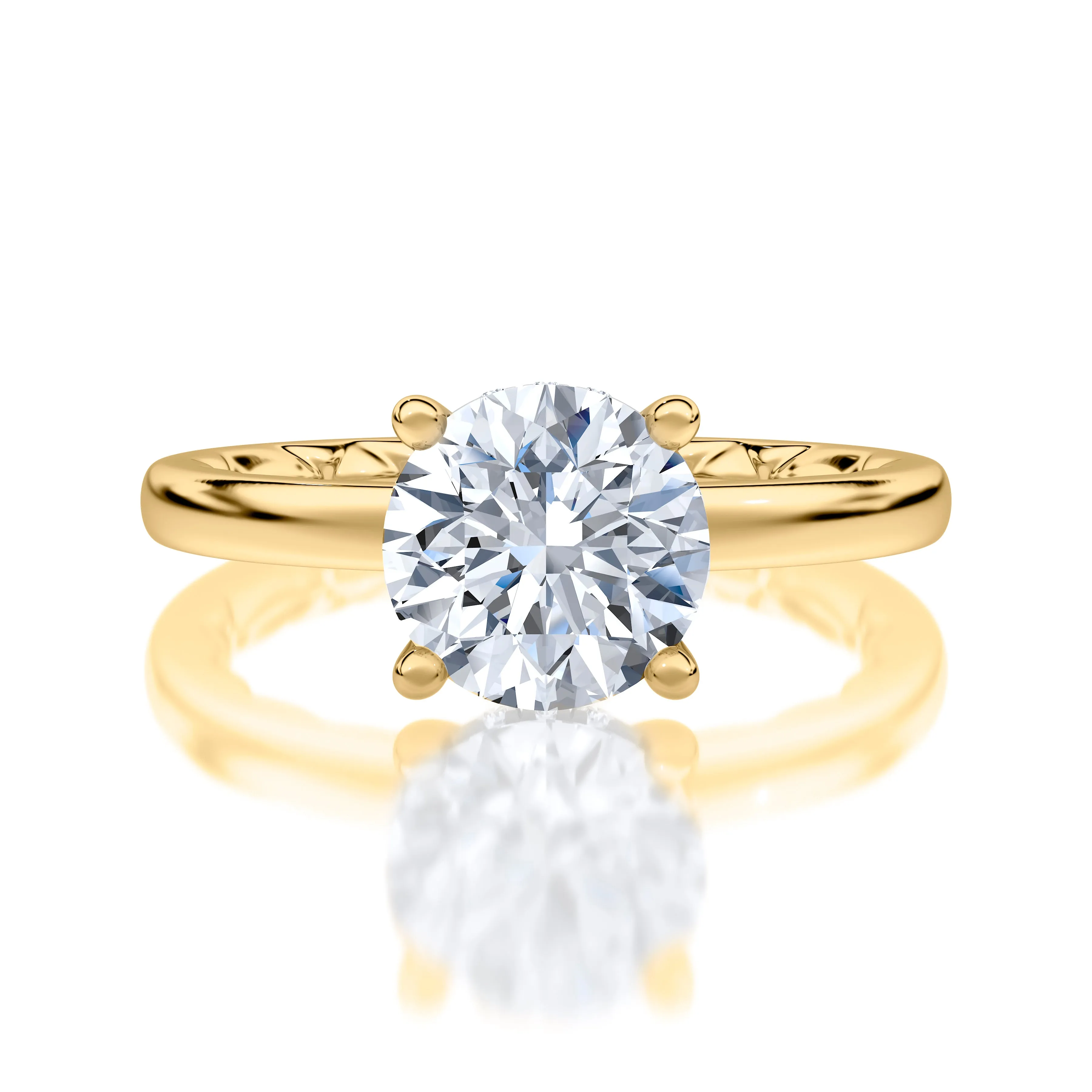 Solitaire Engagement Ring with Surprise Diamonds