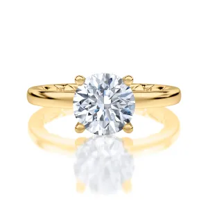 Solitaire Engagement Ring with Surprise Diamonds