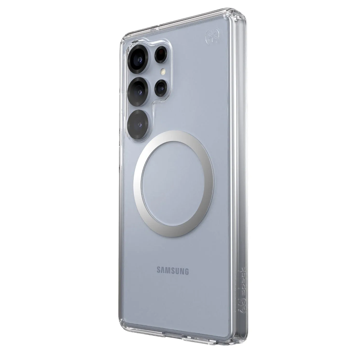 Speck Presidio Perfect Clear Magnet Case for Samsung Galaxy S25 Ultra – Clear & Chrome