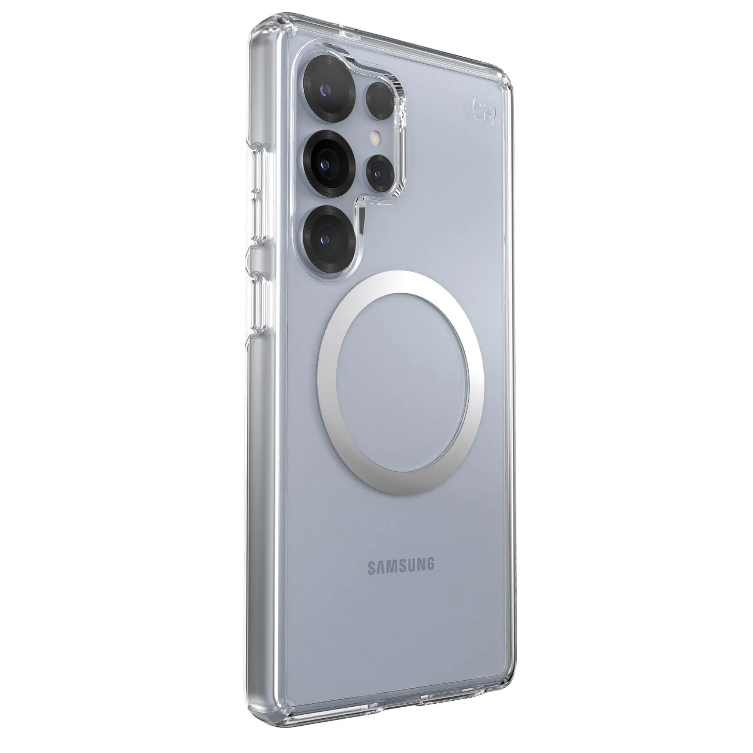Speck Presidio Perfect Clear Magnet Case for Samsung Galaxy S25 Ultra – Clear & Chrome