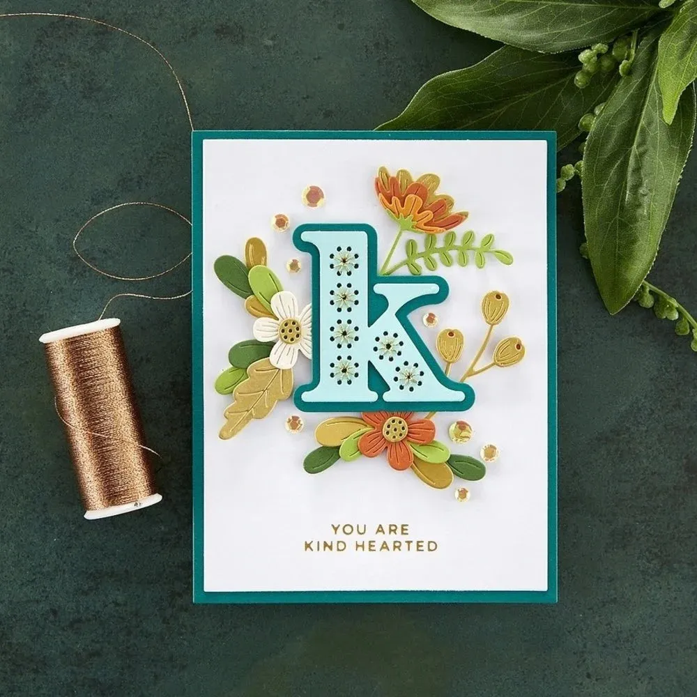 Spellbinders Stitched Alphabet Bundle Etched Dies 26 Alphabet and Ampersand