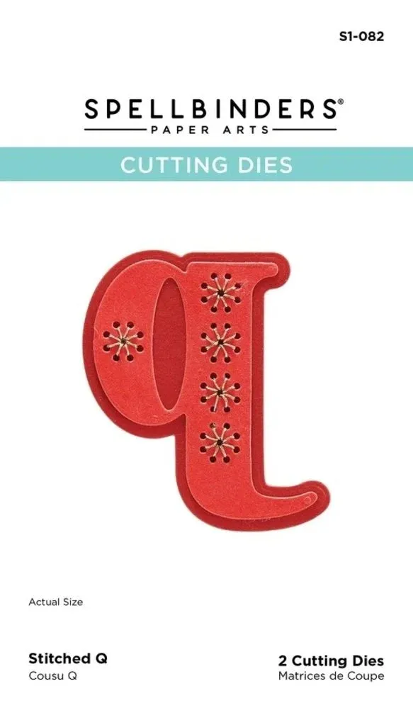 Spellbinders Stitched Alphabet Bundle Etched Dies 26 Alphabet and Ampersand