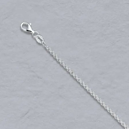 Springer's Collection Sterling Silver 2.2mm Round Cable Chain - 24"