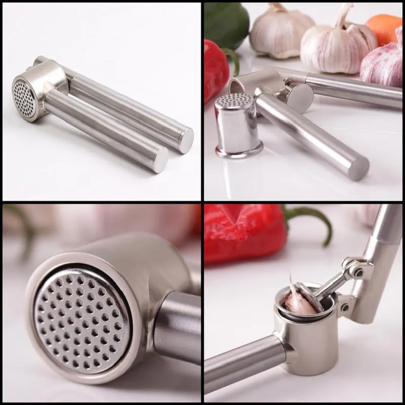 Stainless Steel Hand Squeeze Smart Innovative Garlic Crusher Tool