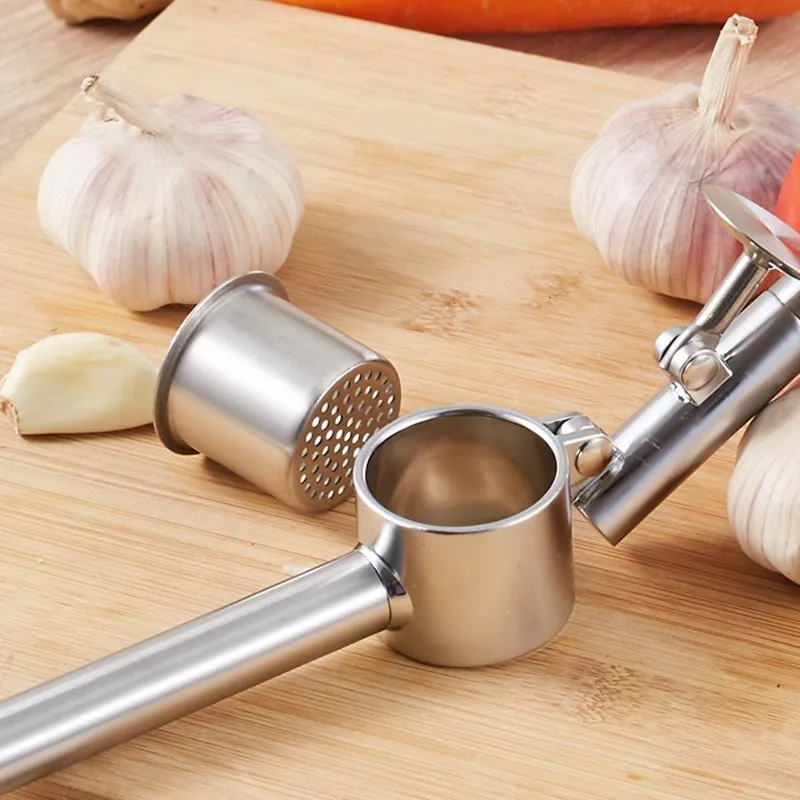 Stainless Steel Hand Squeeze Smart Innovative Garlic Crusher Tool