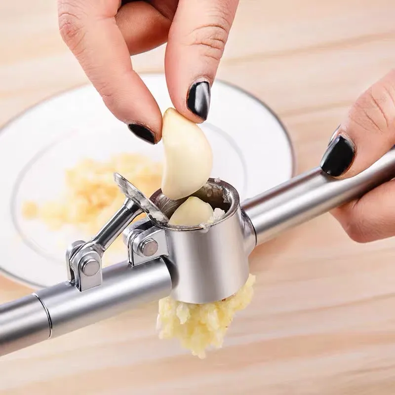 Stainless Steel Hand Squeeze Smart Innovative Garlic Crusher Tool