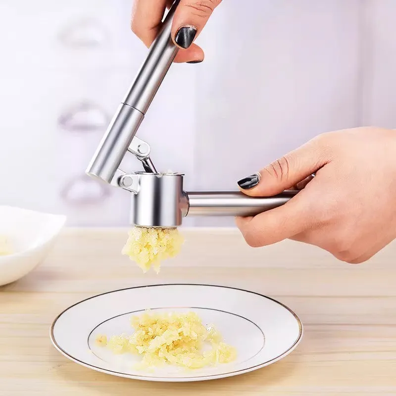 Stainless Steel Hand Squeeze Smart Innovative Garlic Crusher Tool