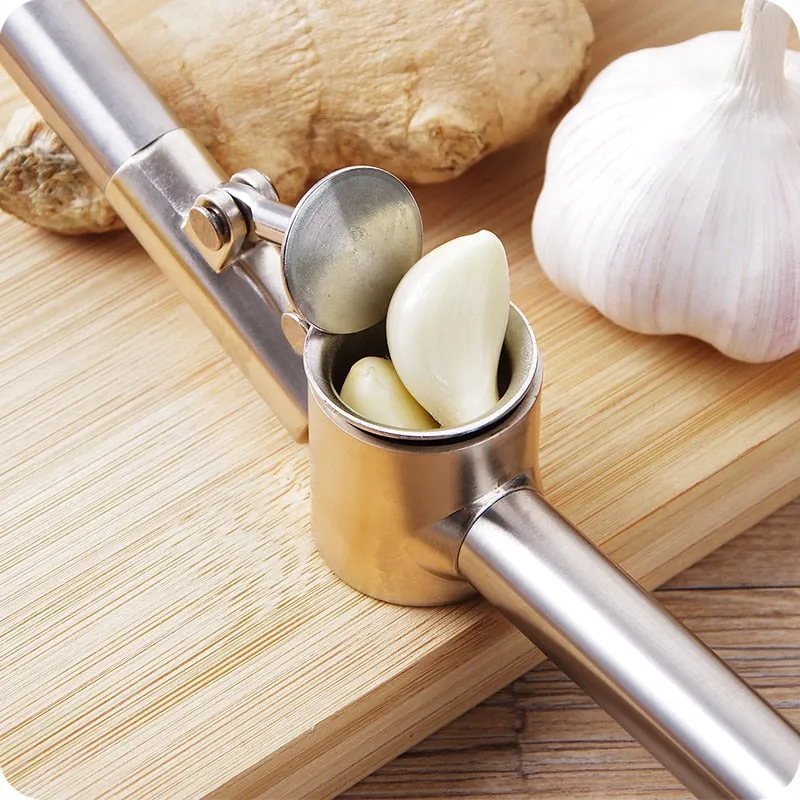 Stainless Steel Hand Squeeze Smart Innovative Garlic Crusher Tool