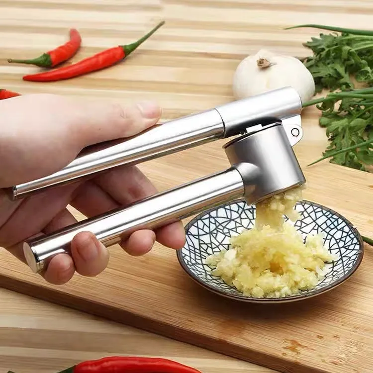 Stainless Steel Hand Squeeze Smart Innovative Garlic Crusher Tool