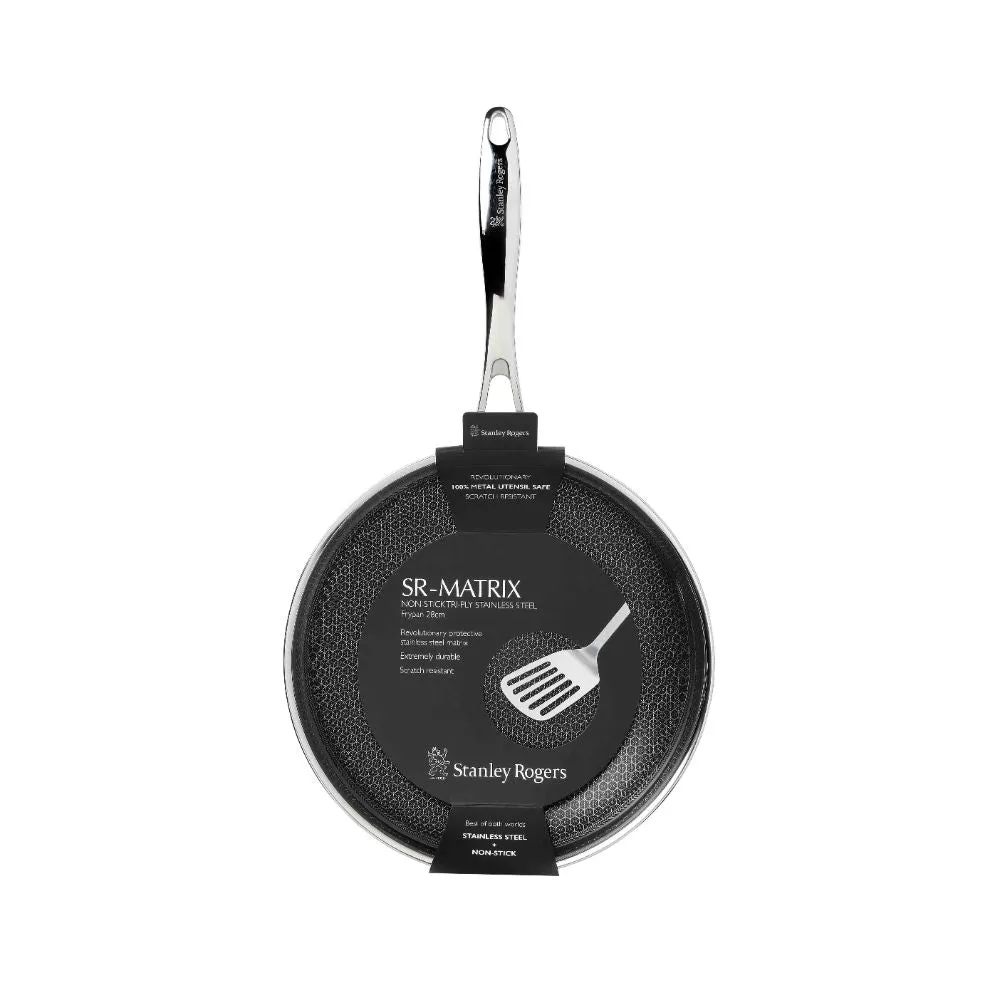 Stanley Rogers Matrix Stainless Steel Non-Stick Frypan (28cm)
