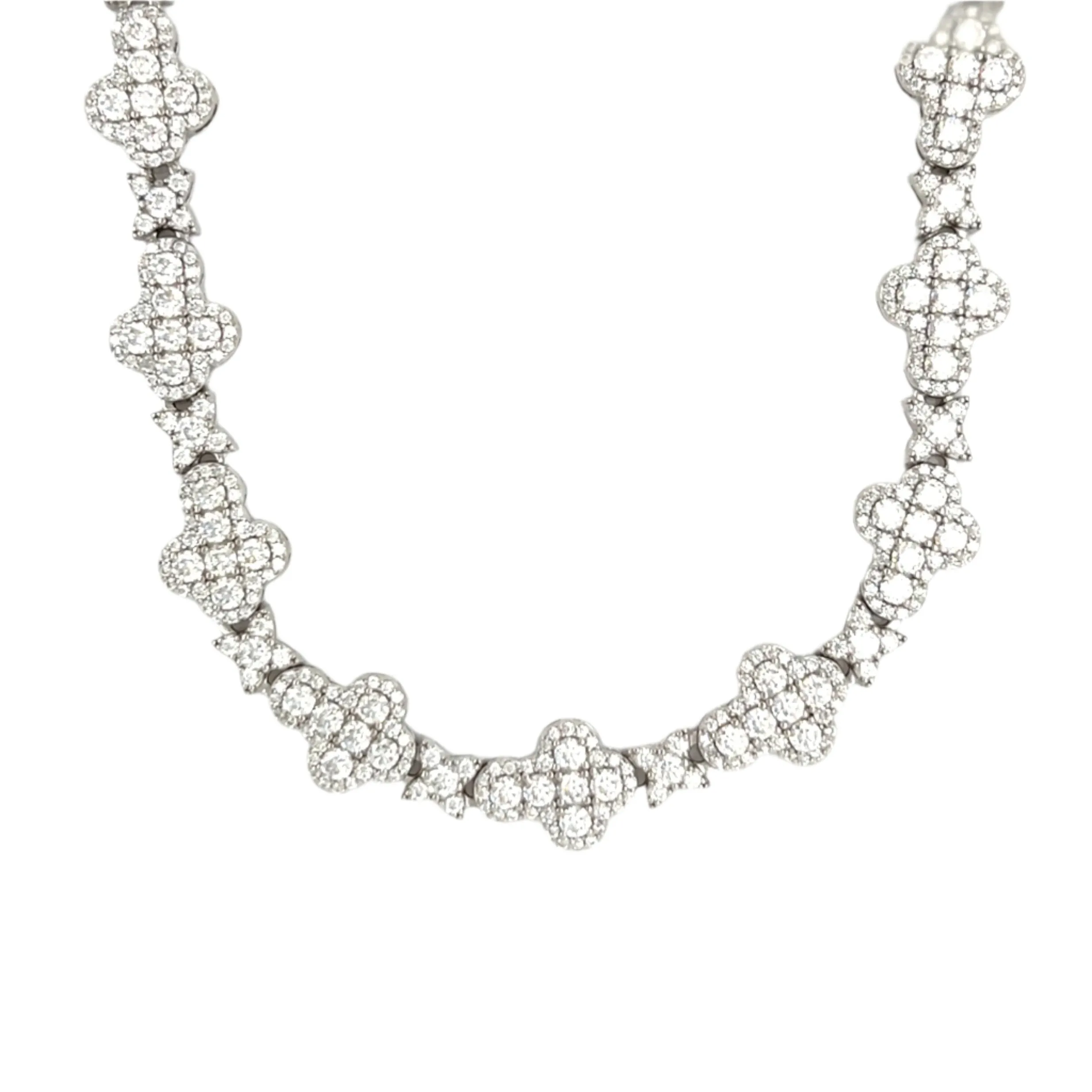 Star Cross Sterling Lab-Created Moissanite 10mm Chain Necklace - M501619