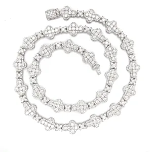 Star Cross Sterling Lab-Created Moissanite 10mm Chain Necklace - M501619