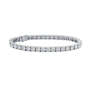 Sterling Silver 3mm Tennis Cubic Zirconia Bracelet - C300099