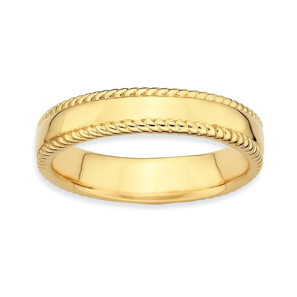 Sterling Silver Gold-Plated Ring