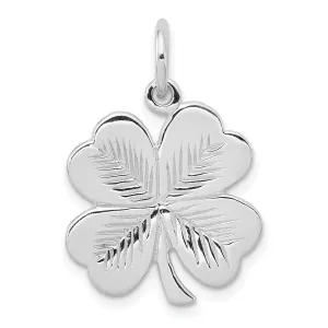 Sterling Silver Polished 4 Leaf Clover Charm