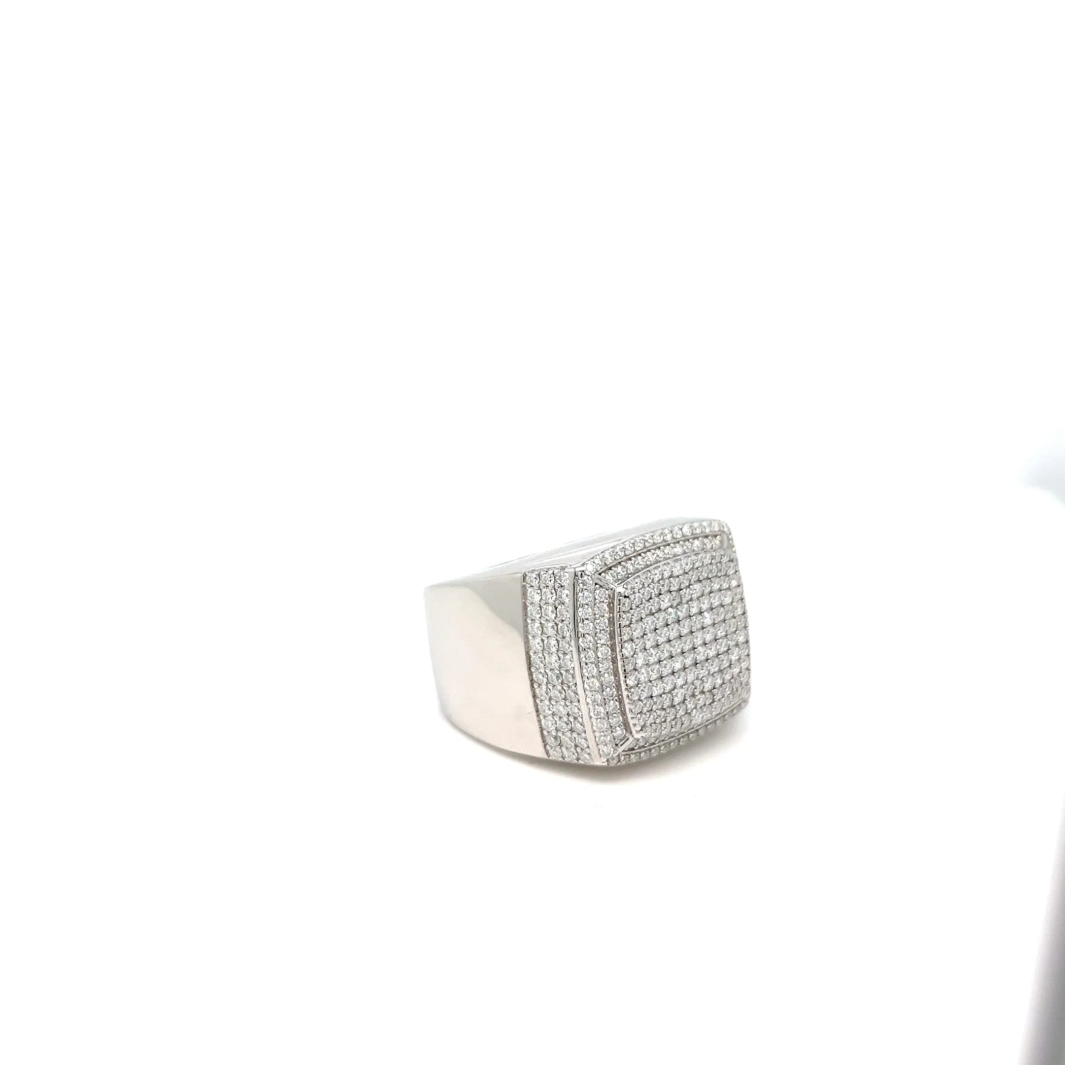Stunning 925 Sterling Silver Moissanite Square Ring- M100029