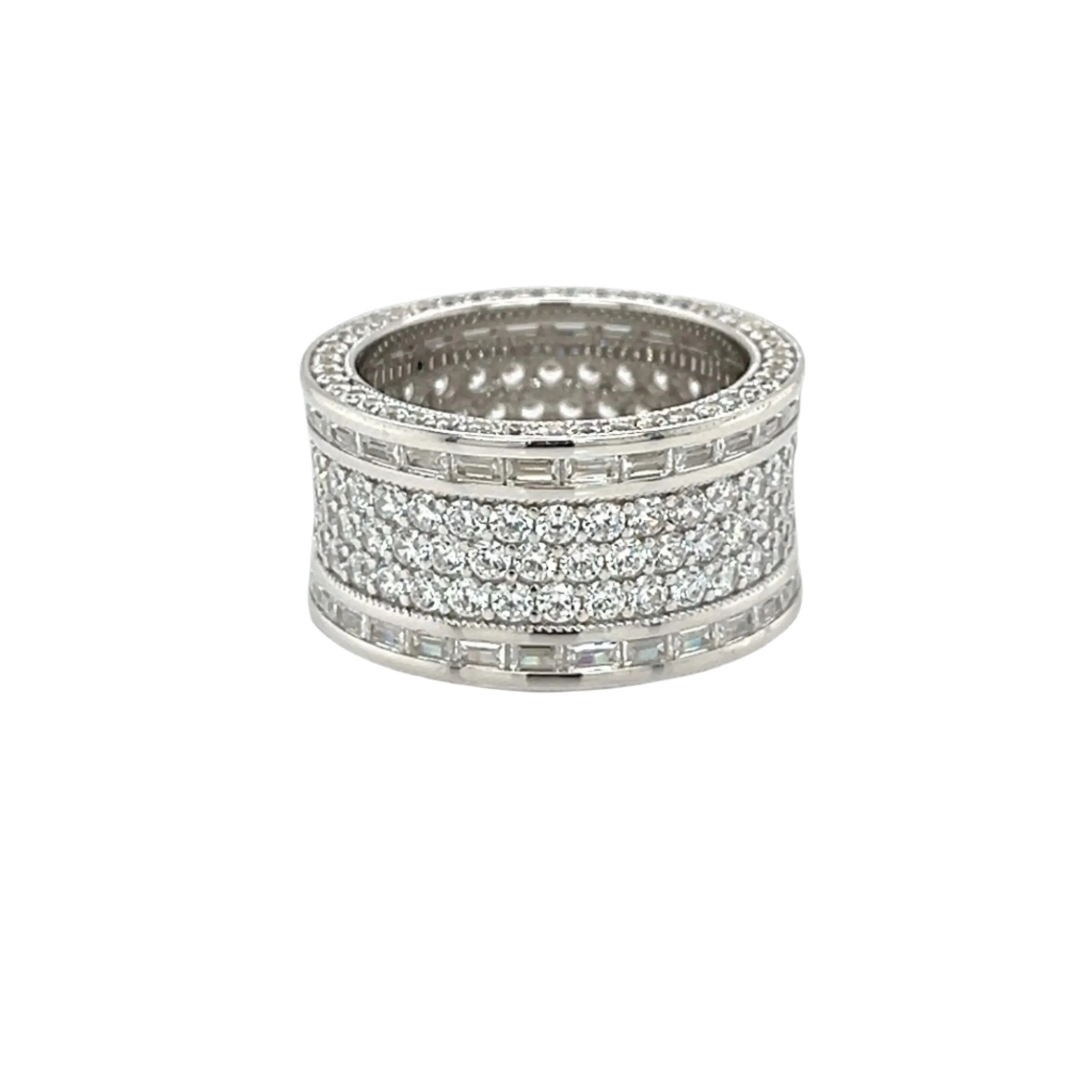 Stunning Round Cubic Zirconia Eternity Ring - C100039