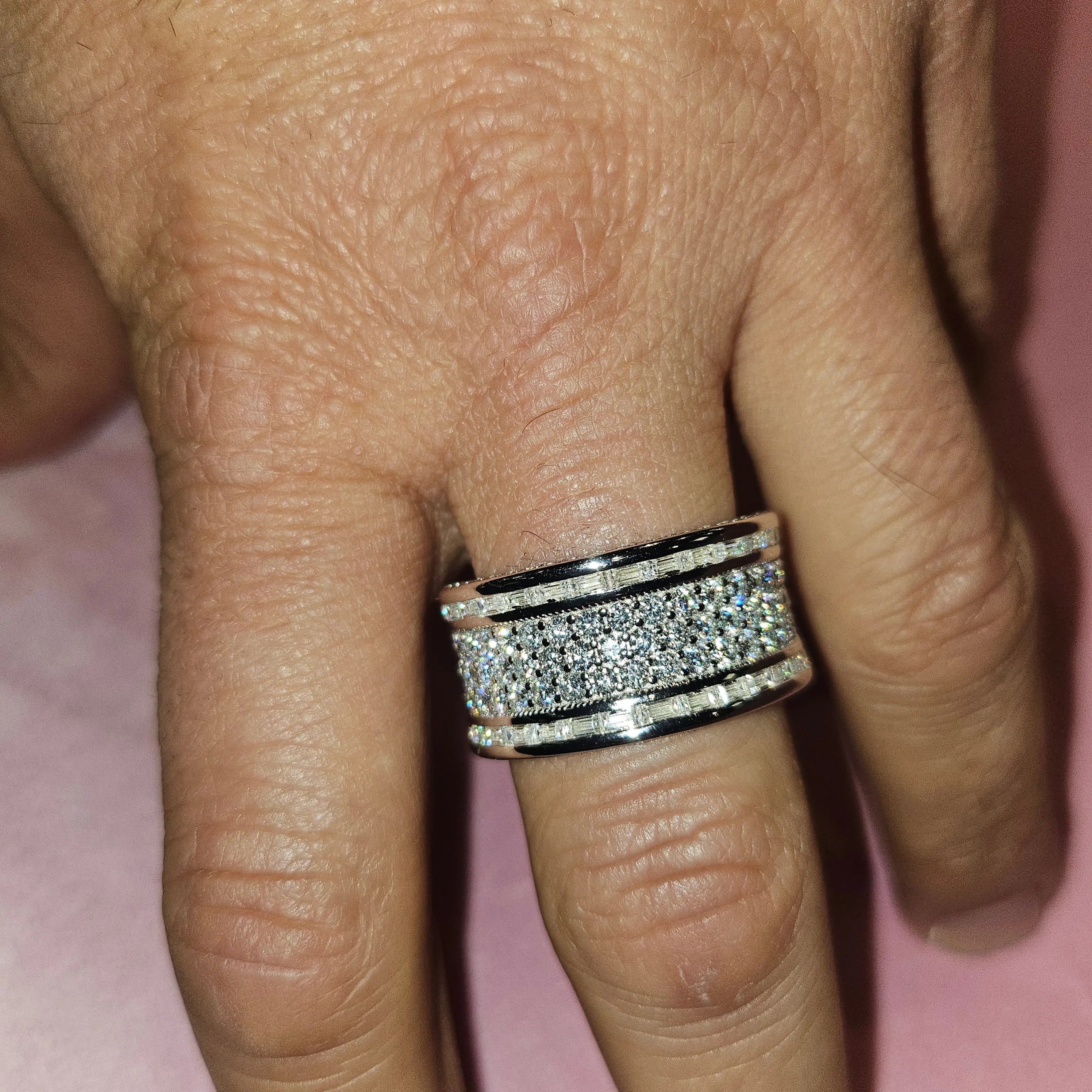 Stunning Round Cubic Zirconia Eternity Ring - C100039