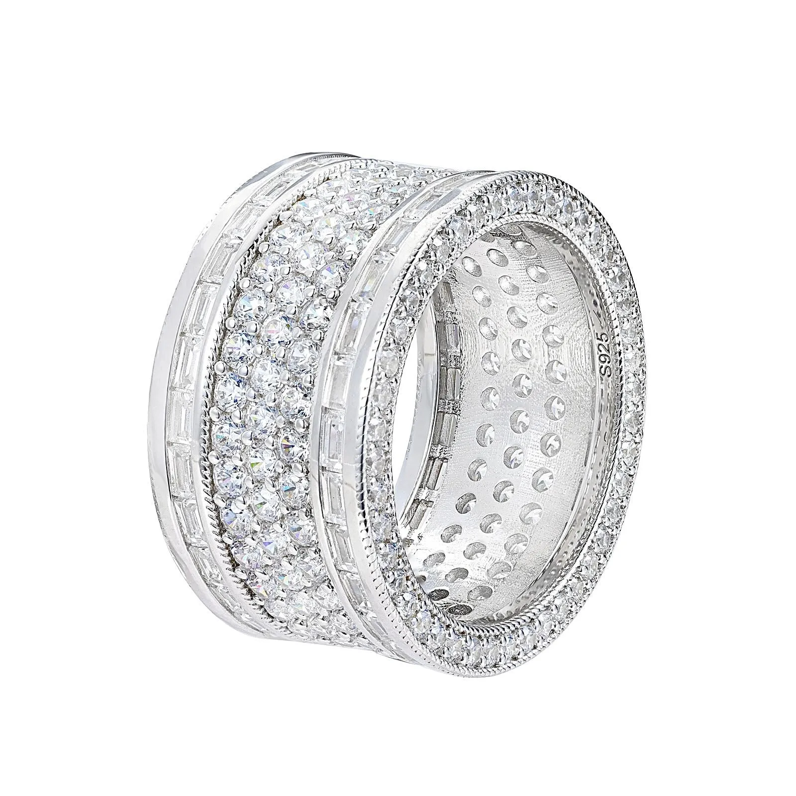 Stunning Round Cubic Zirconia Eternity Ring - C100039