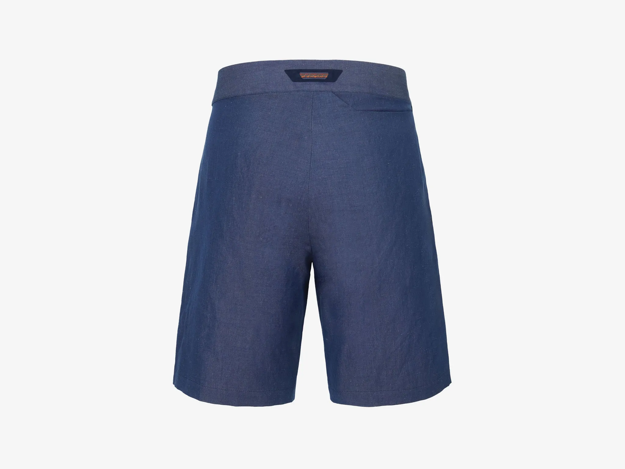 Sunset Short Cotton and Hemp Denim Drawstring Short - Mid Blue