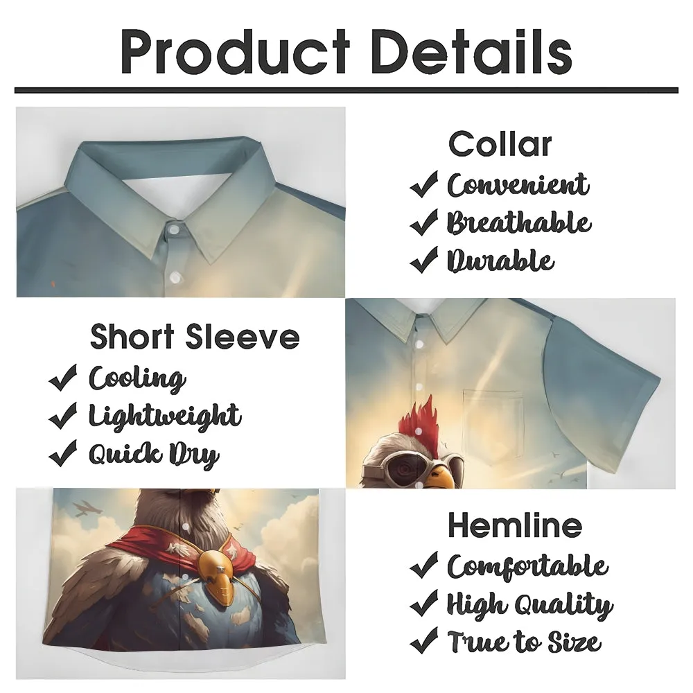 Super Machine Casual Large Size Short Sleeve Shirt 2406002084